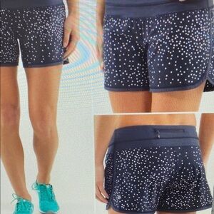 Women's Navy Polka Dot Shorts